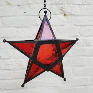 COPY - Red glass tealight holder